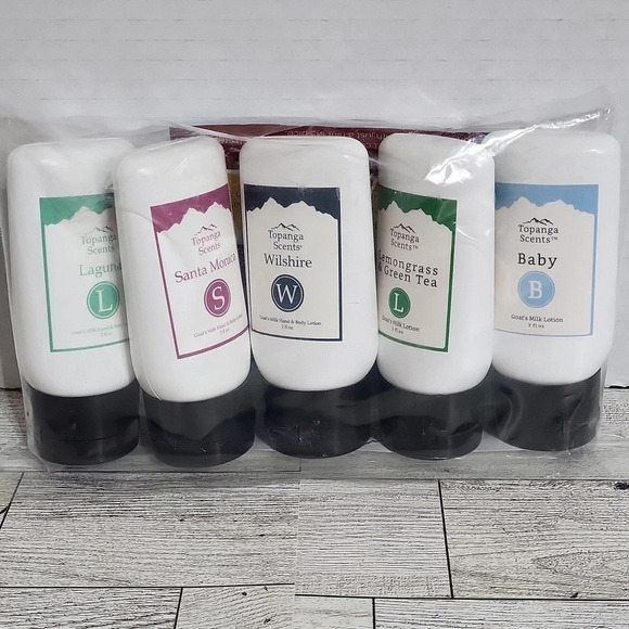 NEW Topanga Scents Trial‎ Size Goat's Milk Hand & Body Lotion Assorted Scents - Picture 1 of 5